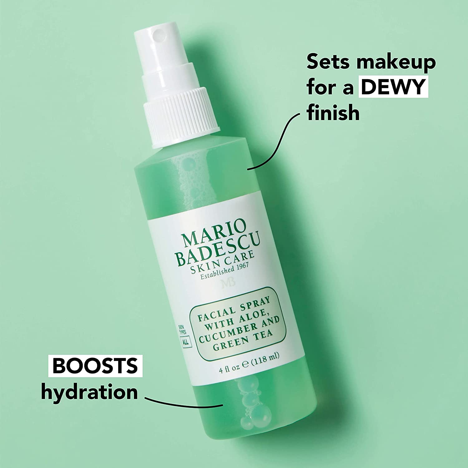 Mario Badescu Facial Spray with Aloe, Cucumber and Green Tea for All Skin Types | Face Mist that Hydrates & Invigorates - Image 3